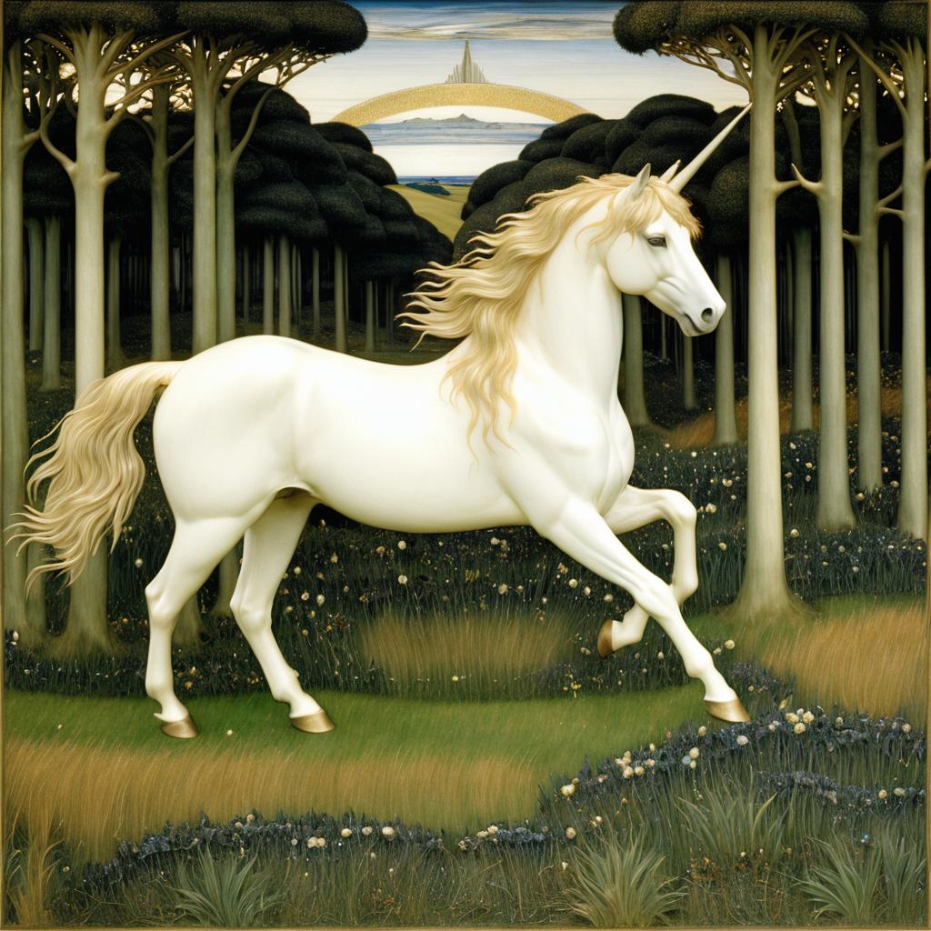 Majestic Unicorn: Creation's Dawn Art