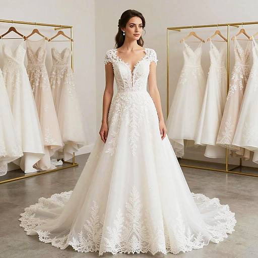 Elegant Bride Among Wedding Party