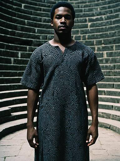 Realistic Dark-Skinned Male in Labyrinth Dress