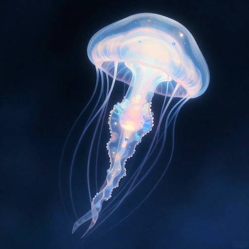 Glowing Jellyfish Spirit, Moebius & Mucha