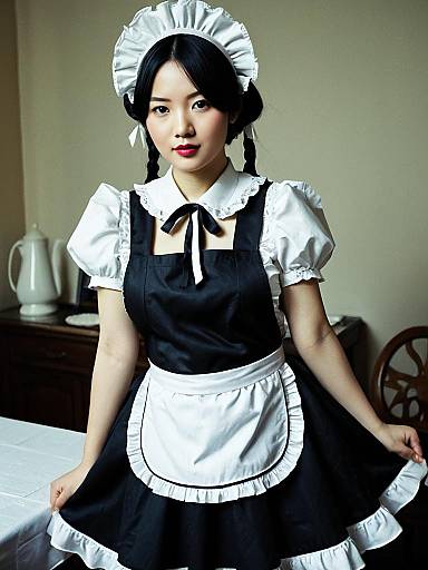 Realistic Maid Costume Solo Portrait