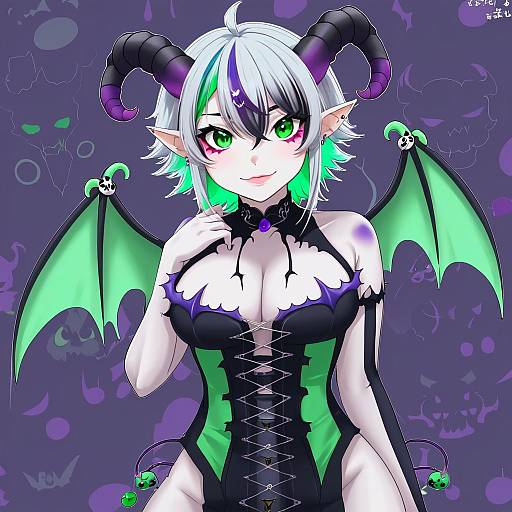 Illustration of Apricot the lich, vshojo in the style of Harano