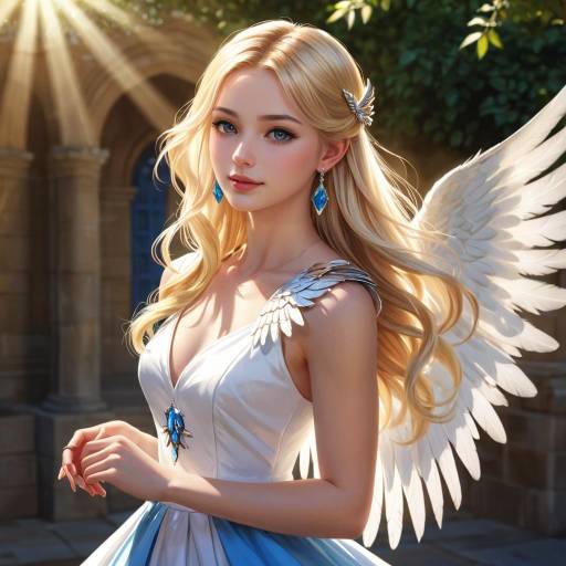 Blonde Girl in Sunlit Elegance