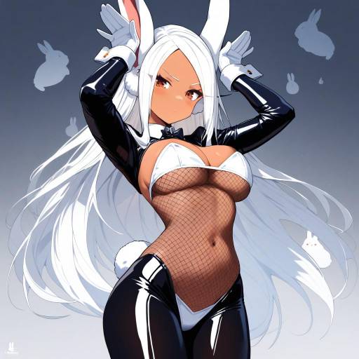 Mirko in a Playful Reverse Bunnysuit