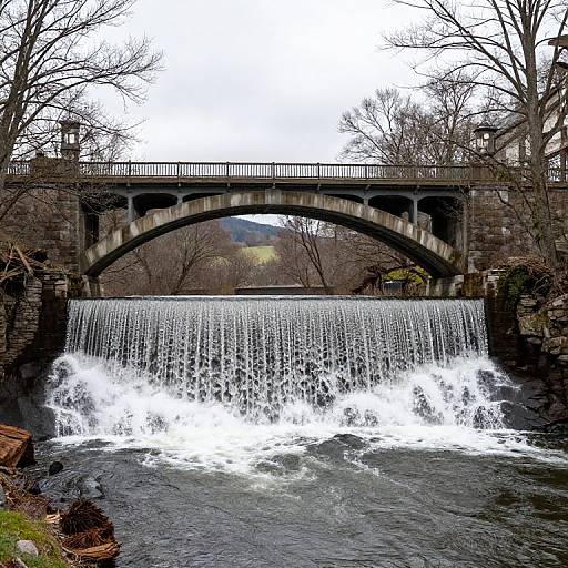 Dramatic Waterfall at Spencer Creek Bridge
