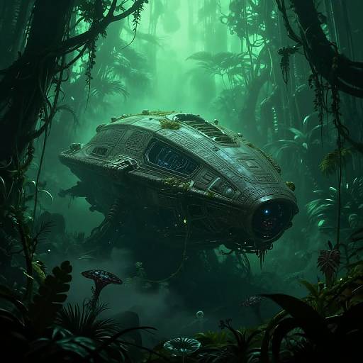 Ancient Alien Ship in Jungle