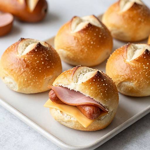 Fluffy Homemade Slider Pretzel Rolls