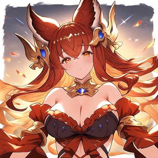 Illustration of Anthuria, granblue fantasy in the style of Yokoshima (euphoria)