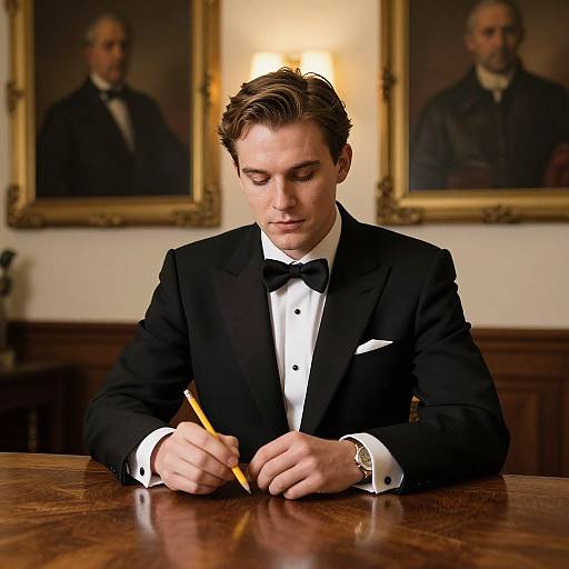 Elegant Man in Classic Setting
