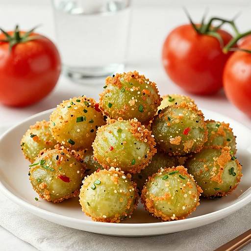 Vegan Fried Green Tomatoes Dish