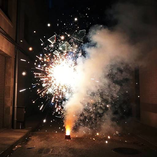 Flashbang Explosion in Urban Alleyway