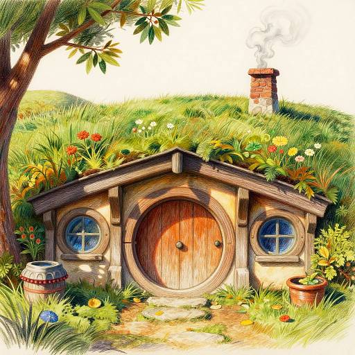 Cozy Hobbit Hole in Sunlit Hill