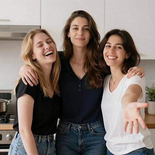 Joyful Moments: Women in a Kitchen