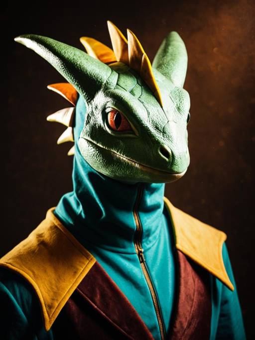 Man in Realistic Grovyle Mystery Dungeon Costume
