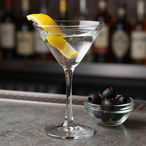 Elegant Martini Glass with Garnish