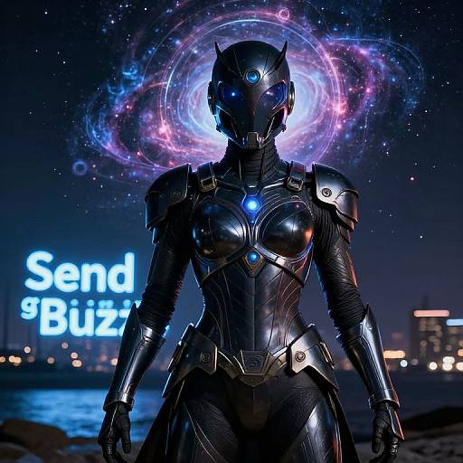 Galactic Goddess Superhero Portrait