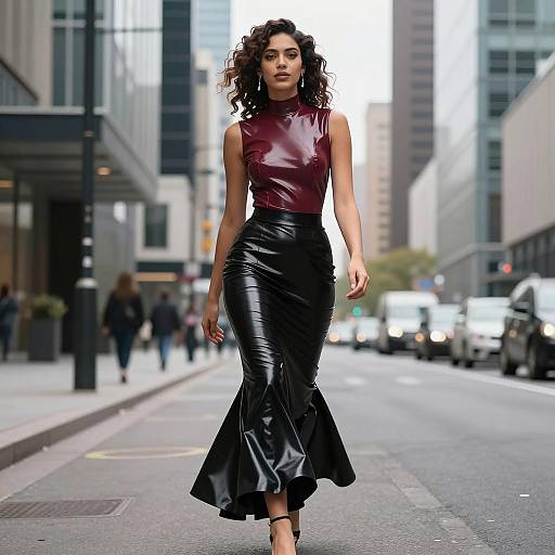 Striking Fetish Fashion in Urban Setting