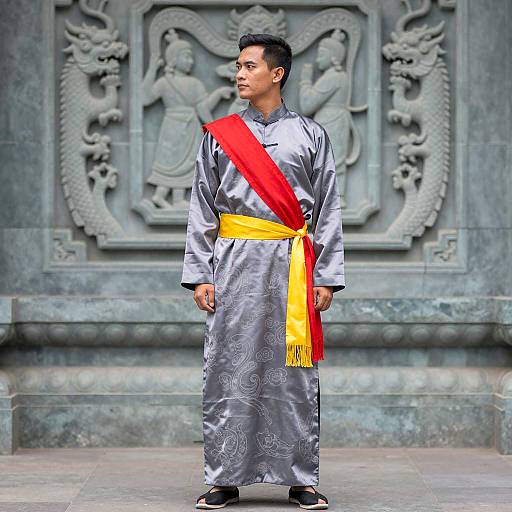 Male in Traditional Malaysian Costume Portrait