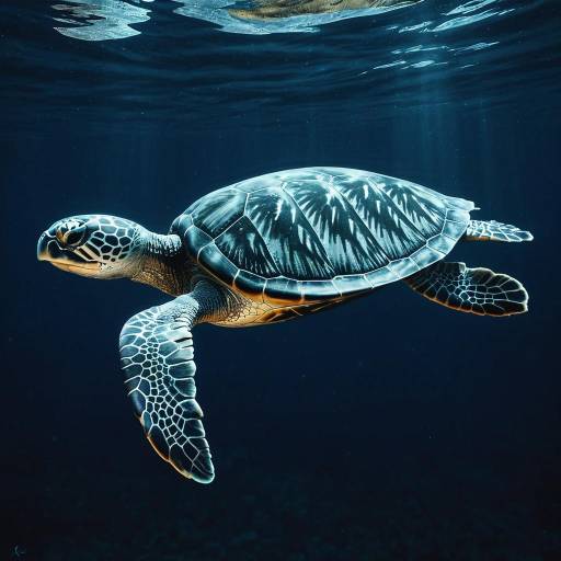 X-Ray Sea Turtle Underwater