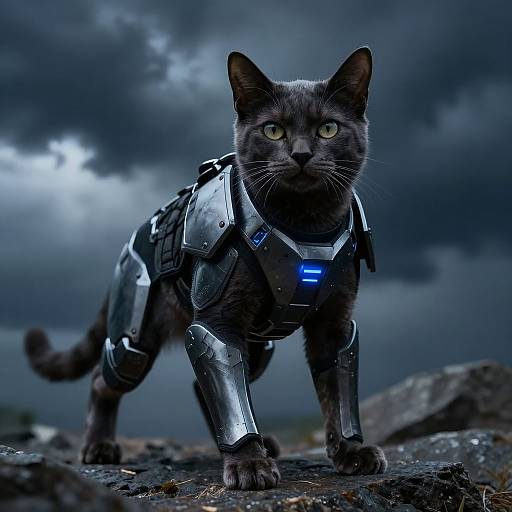 Armored Cat in Tactical Gear