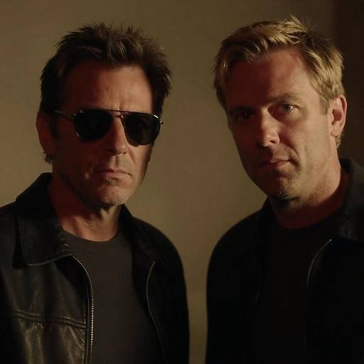 Dramatic Portrait of Two Men in Shadows