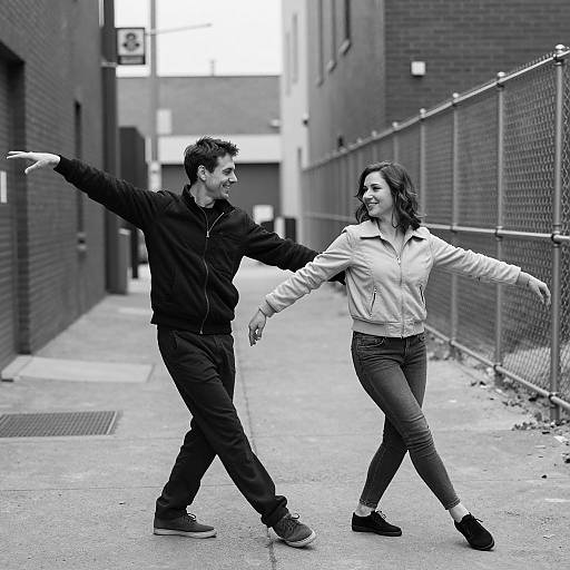 Couple Dancing in Urban Alleyway
