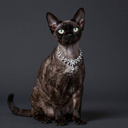Elegant Portrait of a Selkirk Rex Cat