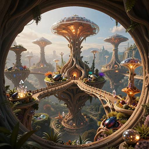 Shamanic Mycelial Metropolis on Island