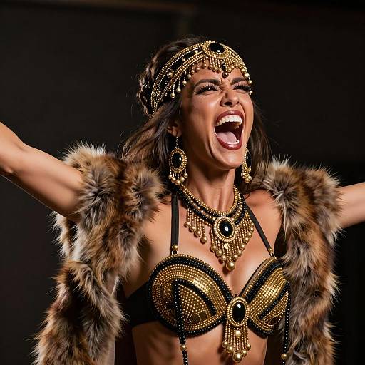 Intense Scream with Dramatic Jewelry