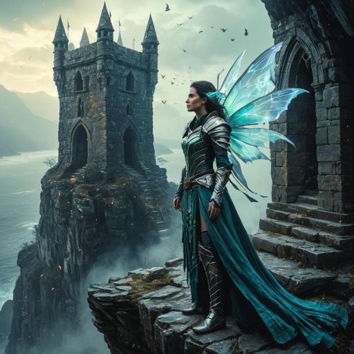 Armored Fairy Summoner on Misty Cliff Tower Armored Fairy Summoner on Misty Cliff Tower