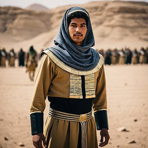 Egyptian Soldier Costume Portrait of a Boy