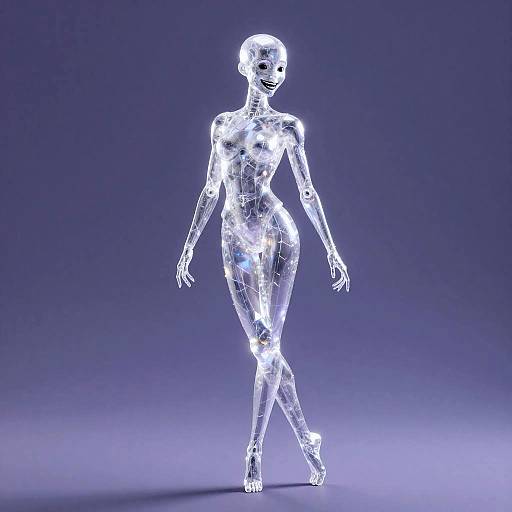 Shimmering Crystalline Humanoid Pose