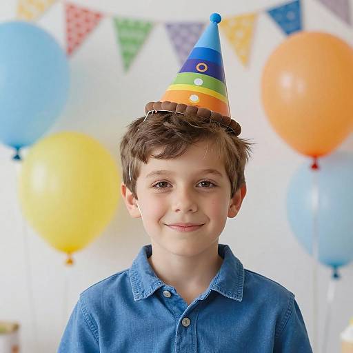 Festive Portrait of a Young Boy