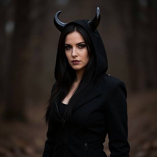 Xena Halloween Horned Hooded Woman