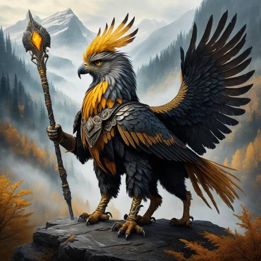 Majestic Griffon in Misty Valley Majestic Griffon in Misty Valley