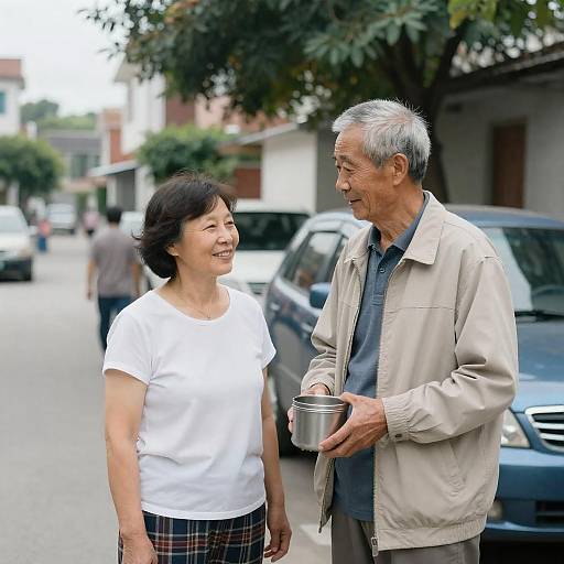 Charming Portrait of an Elderly Couple