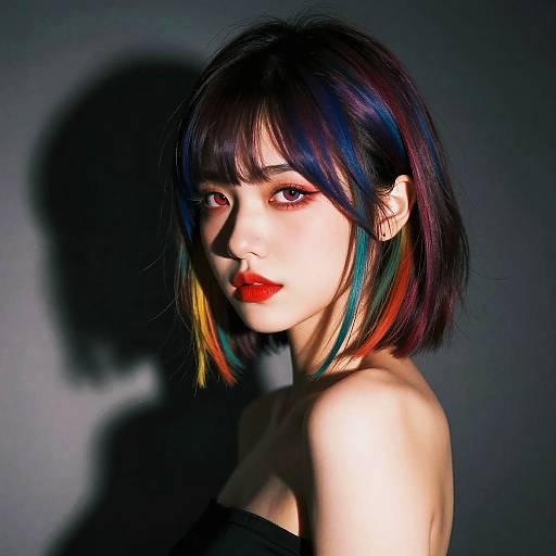 Rim-Lit Cyberpunk Portrait of Girl