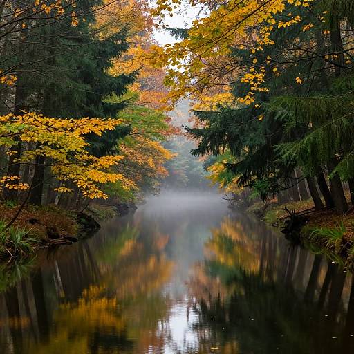 Autumn Forest Reflections Pathway