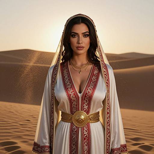Cinematic Arabian Woman at Dusk