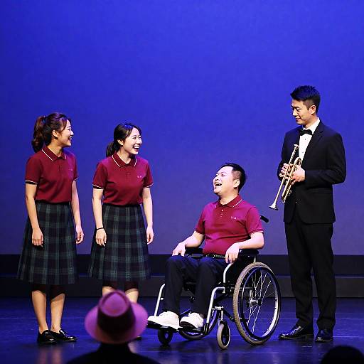 Vibrant Stage Performance with Lively Cast