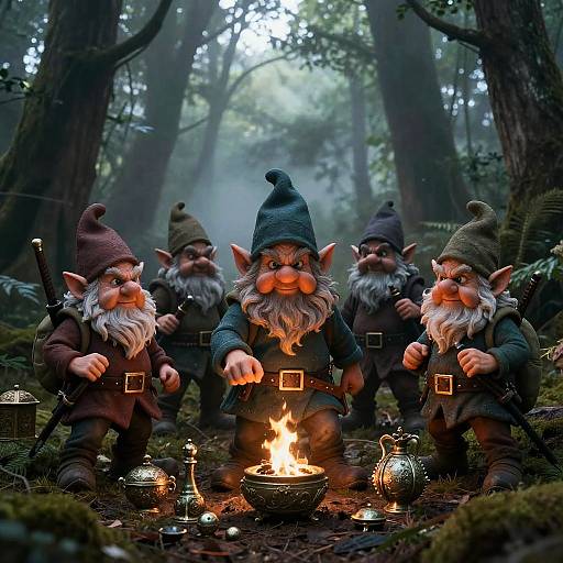 Fierce Gnomes Guarding Ancient Treasure