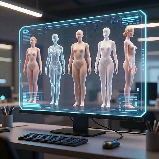 High-Tech Body Image Generator UI