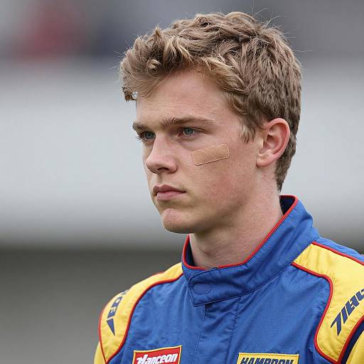 Serious Young Man in Racing Jacket