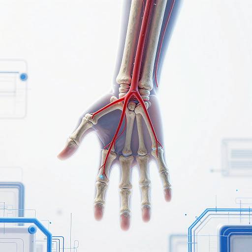 Transparent Hand with Anatomical Detail