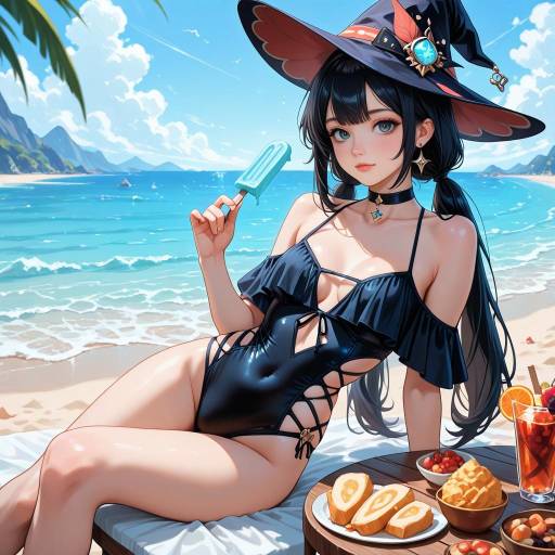 Klee Enjoys a Magical Beach Day