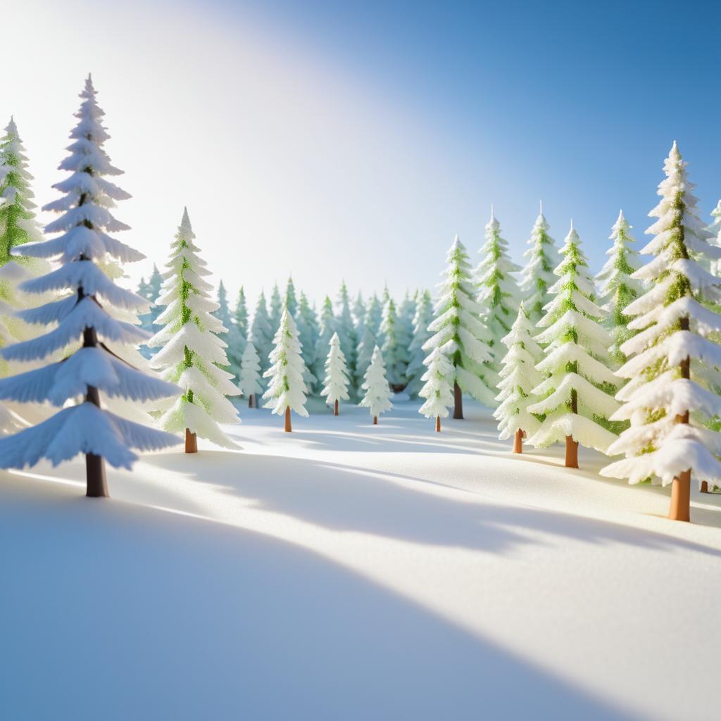 Magical Winter Forest Model Scene