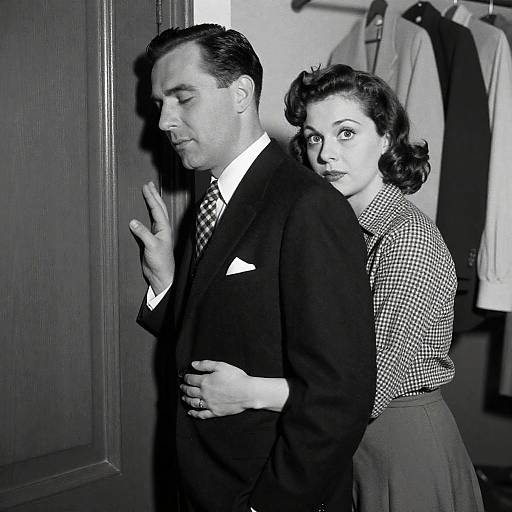 Vintage 1940s Couple in Black and White