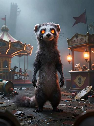 Spooky Ferret in Ruined Carnival