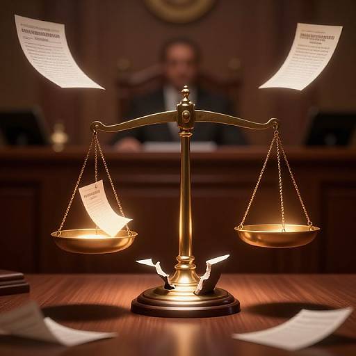 Fraud Illustrated with Broken Scales