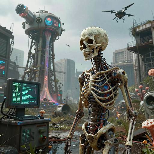 Mycelial Fugitive in Overgrown Metropolis